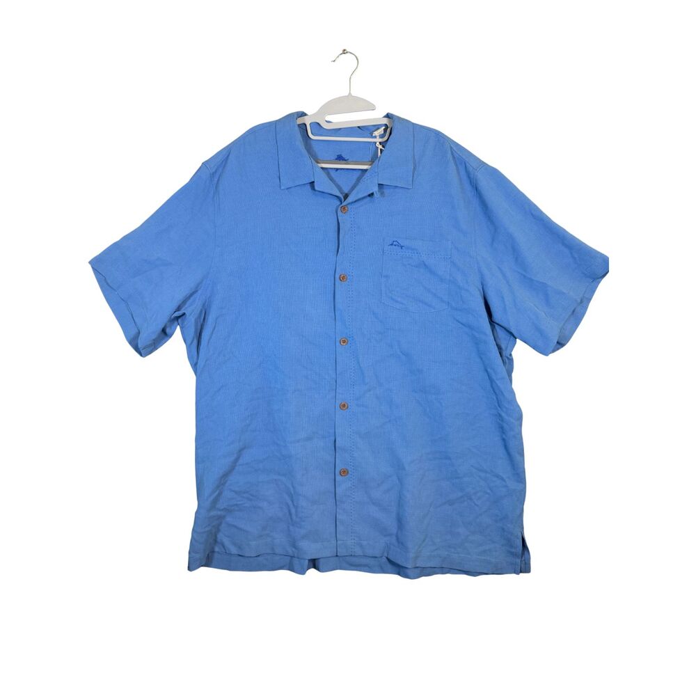 NWT Tommy Bahama Royal Bermuda Silk Camp Shirt Mens XXL Blue